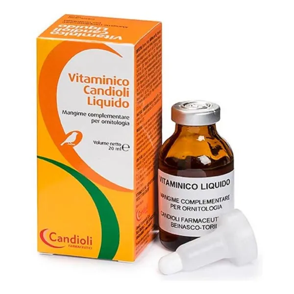 Candioli Vitaminico Liquido Integratore Multivitaminico per Cani e Gatti 20 ml – Supporto a Vitalità e Benessere Quotidiano