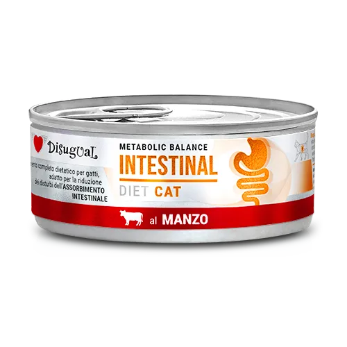 Disugual Metabolic Balance Cat Intestinal 85g – Alimento Dietetico Umido per Gatti con Disturbi dell'Assorbimento Intestinale